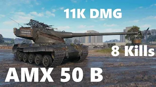 AMX 50 B Crazy clipping everyone 11K DMG 8 Kills wot complete 4k