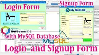 Netbeans 17: Login with Signup Form 2023 with MySQL Database