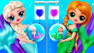 Wie sich Elsa und Anna in Meerjungfrauen verwandelten / 30 LOL OMG-Ideen