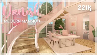 Bloxburg | Pastel Danish Modern Mansion | house build