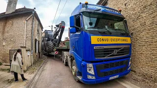 ‼️Convoi exceptionnel passage difficile !! | VOLVO | Superbe manoeuvre dans cette rue étroite‼️