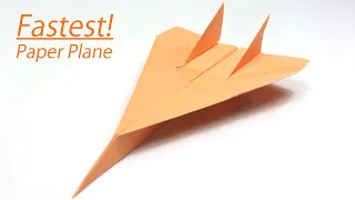 Fastest Paper Plane that FLY FAR - Easy Paper Airplane Tutorial
