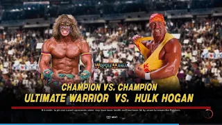 WWE 2K23 WrestleMania Moments Hulk Hogan vs Ultimate Warrior WrestleMania 6 WWF / IC Title Match
