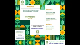 Webinar: Qualità dell'alimentazione, della salute e la nuova PAC