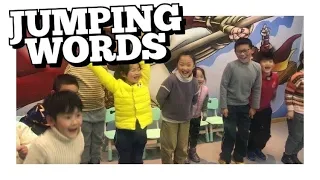 Jumping words. ESL game for kids