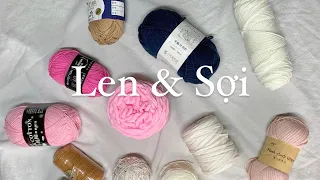 Học móc len căn bản P4| Các loại len sợi mình hay dùng| Sự khác nhau giữa len & sợi| Cỏ crochet
