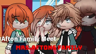 Afton Family Meet Mrs.Aftons Family || Fnaf || My AU || Gacha ||