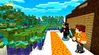 1000 ZOMBIE vs TAJNA BAZA w Minecraft z SmileSlow!