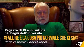 Ragazza suicida nel bagno dell'università, Paolo Crepet: "Fallire è la cosa più normale che ci sia"