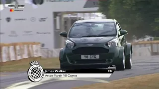 V8 Powered Aston Martin Cygnet Nearly Does A Backflip At Goodwood Hill Climb