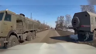 Russian Ural Truck ambushed by brave Ukrainian using RPG (Close Range)