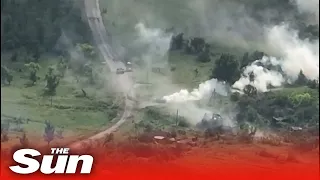 Drone footage shows troops fighting in Ukraine's Zaporizhzhia region