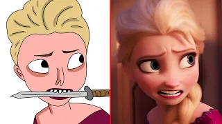 Frozen 2 Movie Funny Drawing Meme | Funny Elsa & Anna