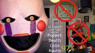 UCN Puppet Death Coin Route with 97% power remaining (No Battery Power-Up or Rockstar Foxy)