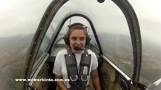 Danielle's Awesome Yak-52 Warbird Flight over The Hunter Valley with pilot Jamie Riddell