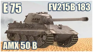 E 75, AMX 50 B & FV215b (183) • WoT Blitz Gameplay