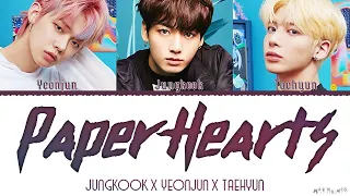 BTS Jungkook X TXT Yeonjun, Taehyun 'Paper Hearts' Cover Mashup Lyrics