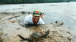 12 Hour Hunting Mud Crabs Challenge - How Many Crabs Can I Catch?