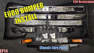 E30 Restoration EP14 | Installing NEW E30 Euro Bumpers From Classic Euro Parts