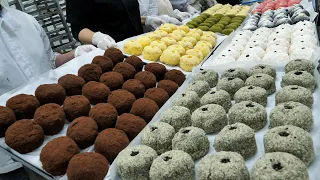 Filled with cream generously! popular cream-filled castella handmade donuts - korean street food