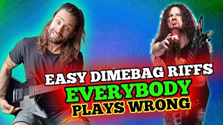 Easy Dimebag Riffs EVERYBODY Plays WRONG ... How NOT to F-ing F-ing Hostile