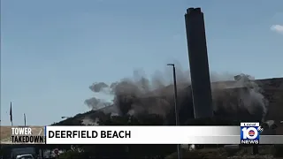 A former waste to energy plant was demolished in Deerfield Beach