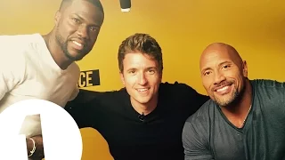 "Greg's about to cry!" - Dwayne 'The Rock' Johnson & Kevin Hart meet BBC Radio 1's Greg James