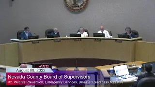 Nevada County Board of Supervisors Meeting August 9, 2022