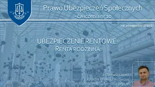 Renta rodzinna (ubezpieczenia społeczne - ćwiczenia 10)