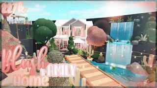 Blush Family Home! w/ lake and mountain landscaping! || Bloxburg Speedbuild || Daisella ❀