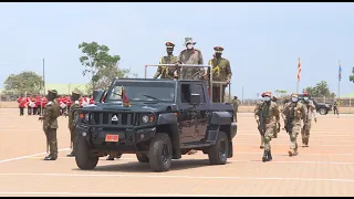 Gen Museveni arrives to pass out 782 UPDF Officer cadets at Kaweweta Military Training school