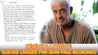 La lettre que Jean Paul Belmondo regrette avant sa m or t est révélée  a touché beaucoup de monde !!