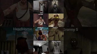 Granny Vs Angelene Vs Mr Meat Vs Death Park Vs HeadHorse Vs Granny 5 Vs Liev Vs Angelene #Shorts