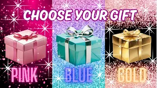 Choose Your Gift from 3 Pink vs Blue vs Gold🎁😍🖤🤍🍀👑✨ #3giftbox #pickonekickone #wouldyourather