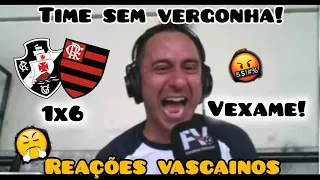 REAÇÕES dos VASCAINOS na DERROTA - VASCO 1X6 FLAMENGO - REACT