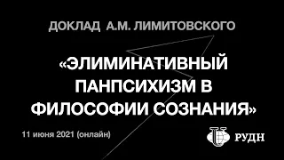 А.Лимитовский «Элиминативный панпсихизм в философии сознания» (Философия сознания, РУДН, 11/06/2021)