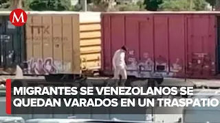 Mil 500 migrantes están varados en traspatio de Ferromex en Torreón, Coahuila