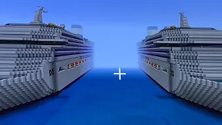 Costa Concordia and Costa Serena in Minecraft