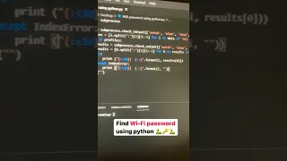 Find WI-FI PASSWORD 👽 | using python 🤖| hack any wi-fi password easily💥🔥 #shorts #hacking