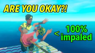 Stuck on a RAFT with a bunch of morons, Part 5 // Raft Funny Moments