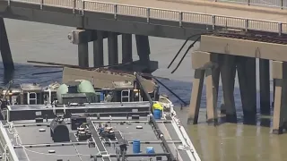 Barge hits Pelican Island Causeway Bridge leading to a closure in both directions