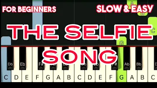 JAMICH & DAVEY LANGIT - THE SELFIE SONG | SLOW & EASY PIANO TUTORIAL