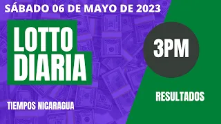 Resultados | Diaria 3:00 PM Lotto Nica hoy sábado 06 mayo  2023. Loto Jugá 3, Loto Fechas