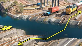 Cars and Trains vs Deep Water - BeamNG Drive - 🔥 ULTIMATE Edition Compilation