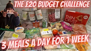 £20 BUDGET FOOD CHALLENGE || Come Shopping With Me | 3 Meals per day for a Full Week | FRUGAL LIVING