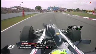 Pastor Maldonado winning radio Spanish GP 2012