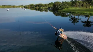 Wakeboarding on glass!