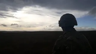 RAF Odiham Chinook landing and boarding.