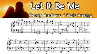 Let It Be Me / piano Sheet Music / Everly. Brothers  / Elvis Presley / by Sangheart. Play