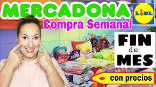 📆MERCADONA, LIDL/ Compra SEMANAL/ FIN de MES/ con PRECIOS/ Maricienta